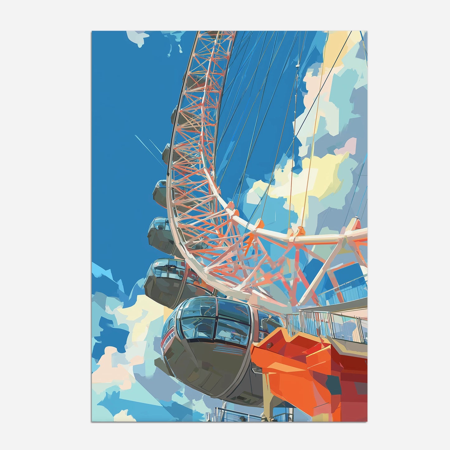 The London Eye London England Travel Poster