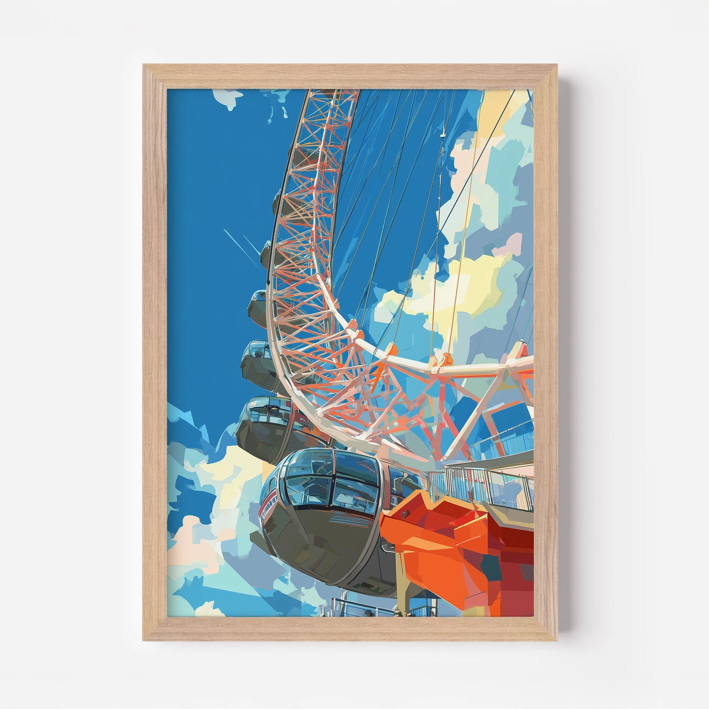 The London Eye London England Travel Poster