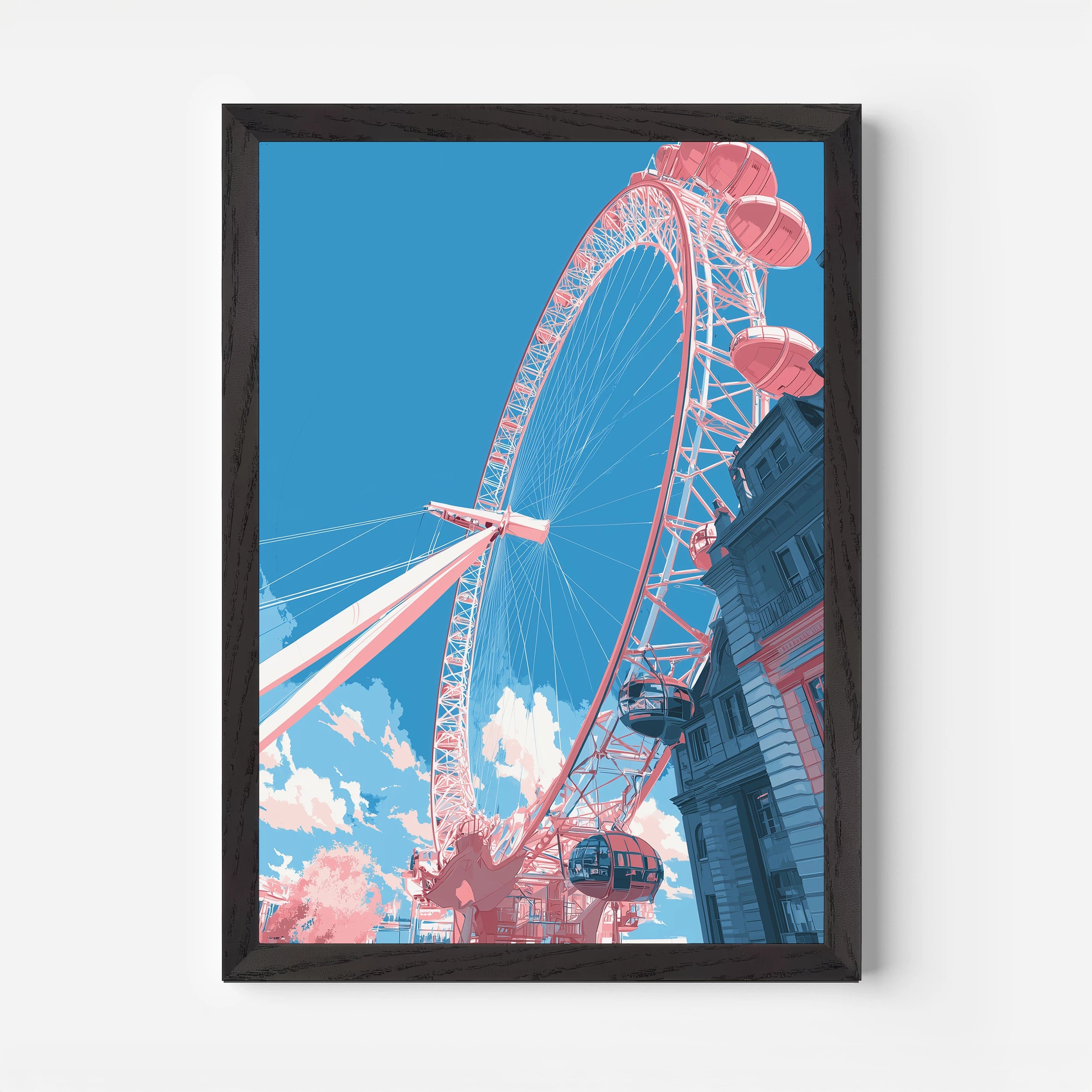 The London Eye London England Travel Poster