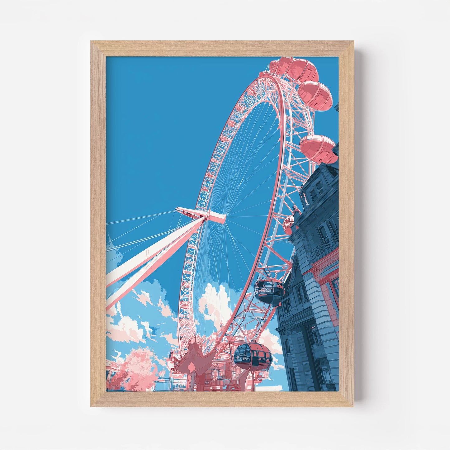 The London Eye London England Travel Poster