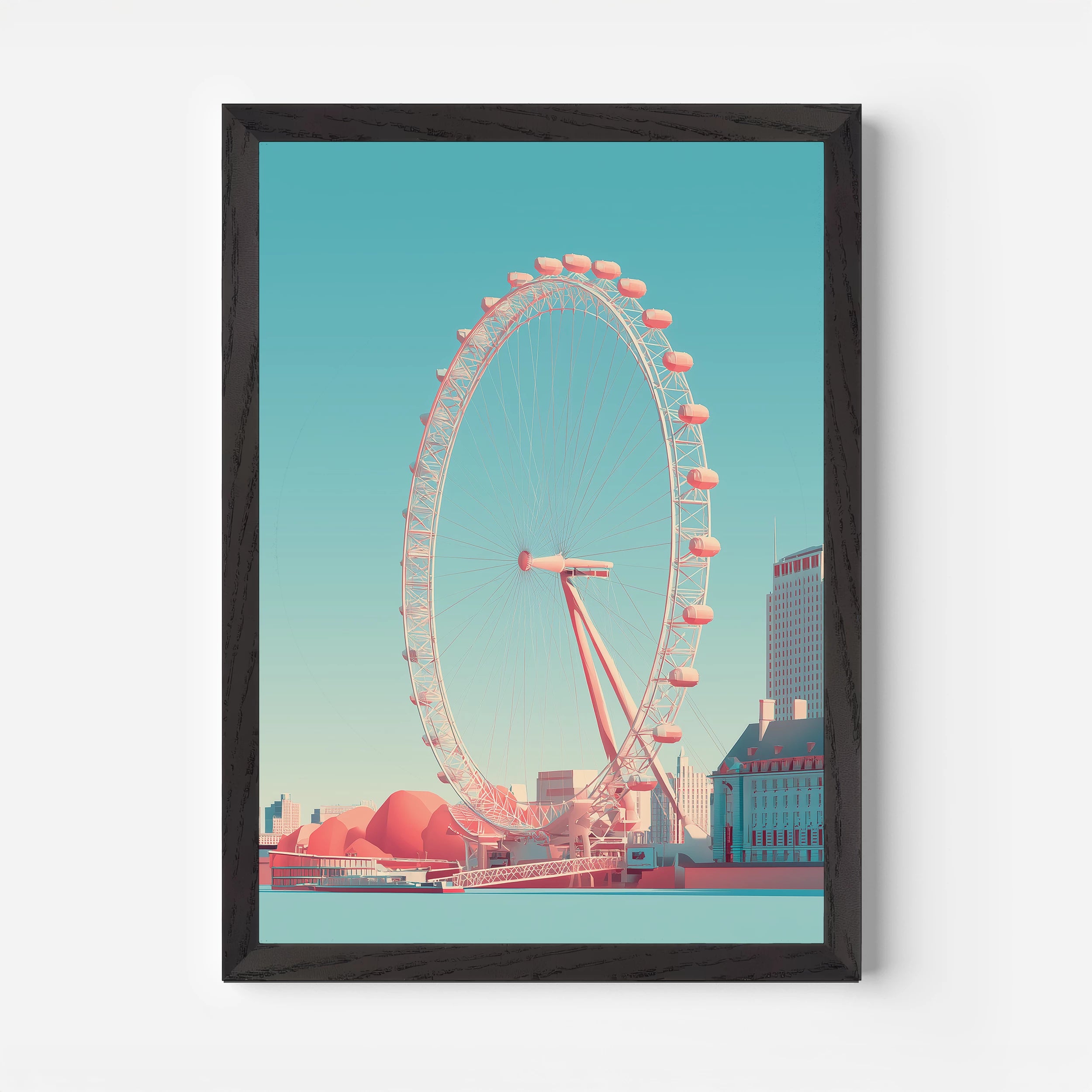 The London Eye London England Travel Poster