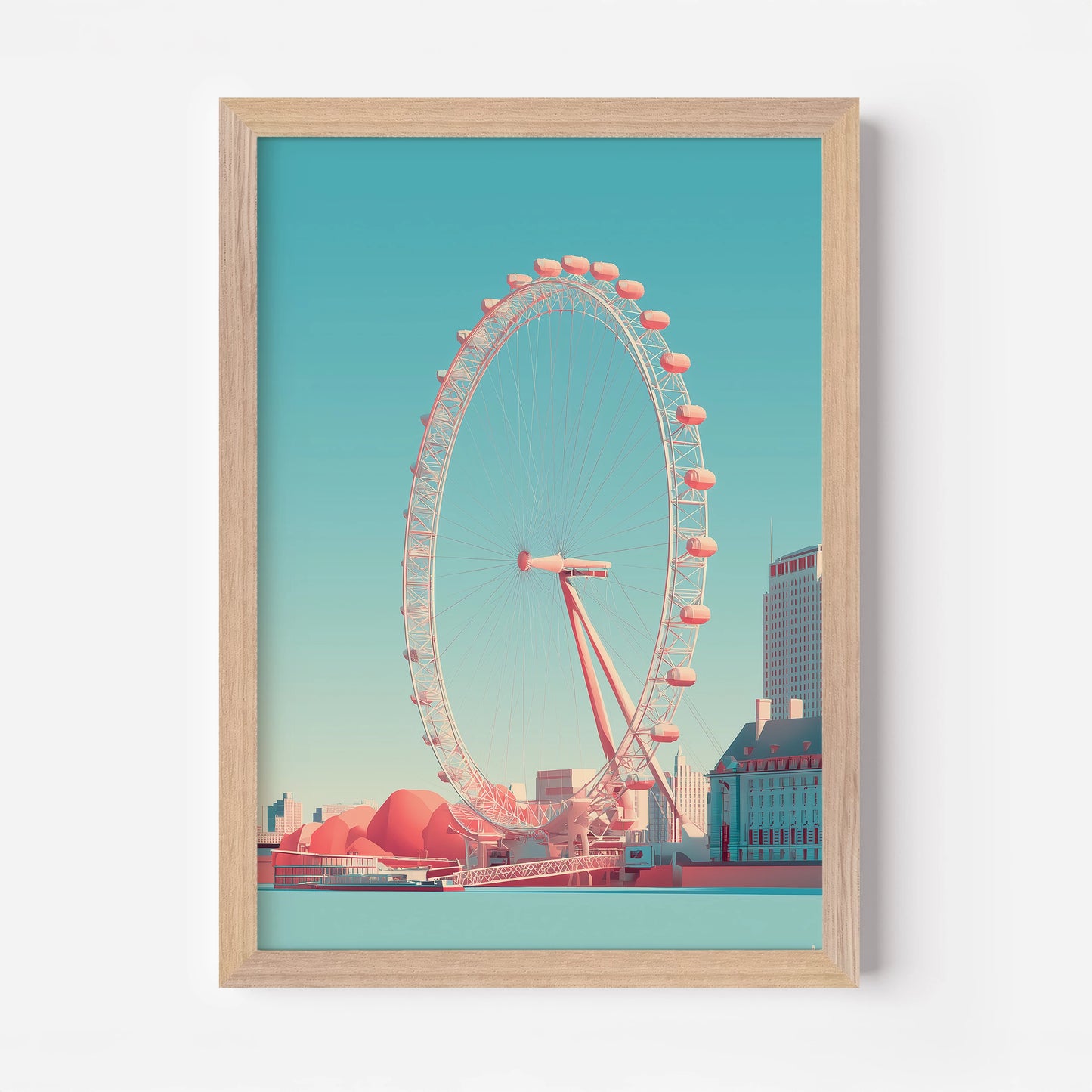 The London Eye London England Travel Poster