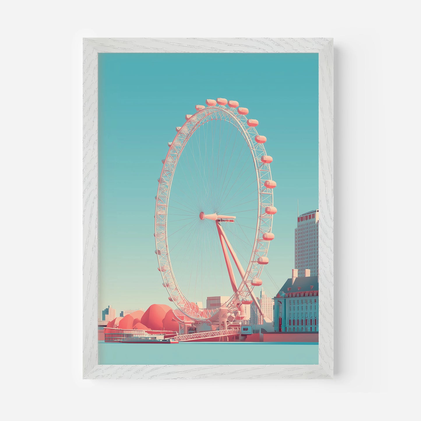 The London Eye London England Travel Poster