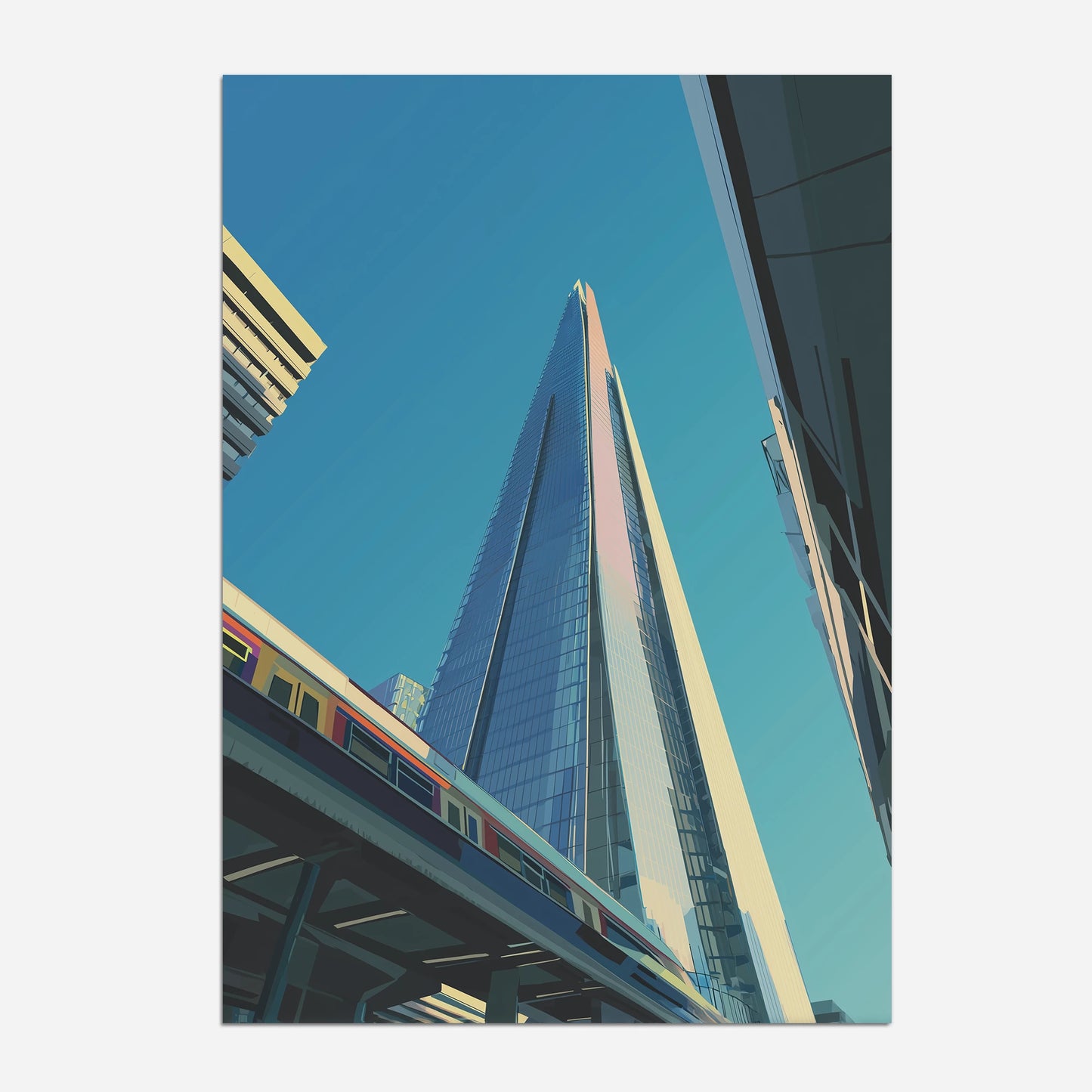 The Shard London England Travel Poster