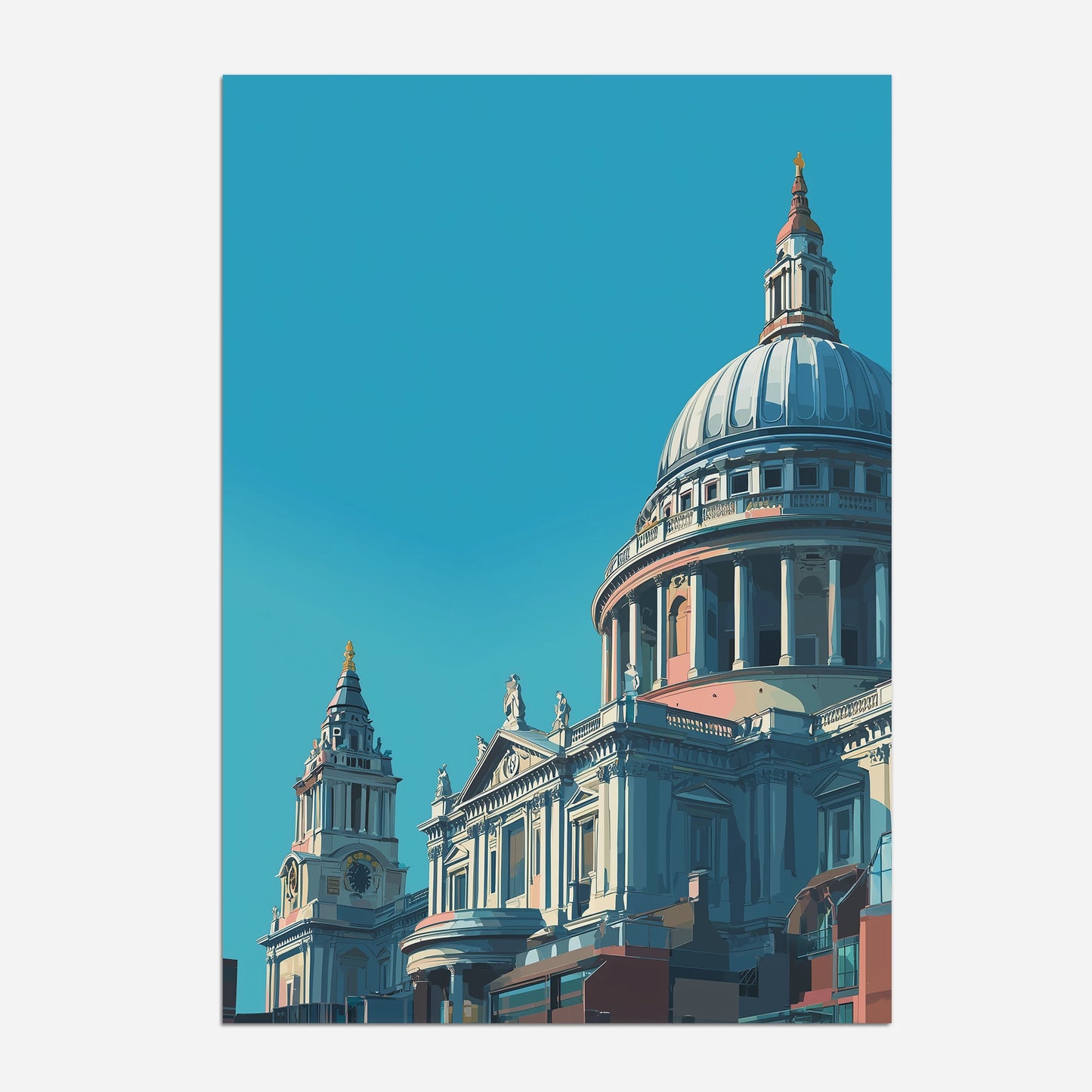 St. Paul's Cathedral London England Travel Poster