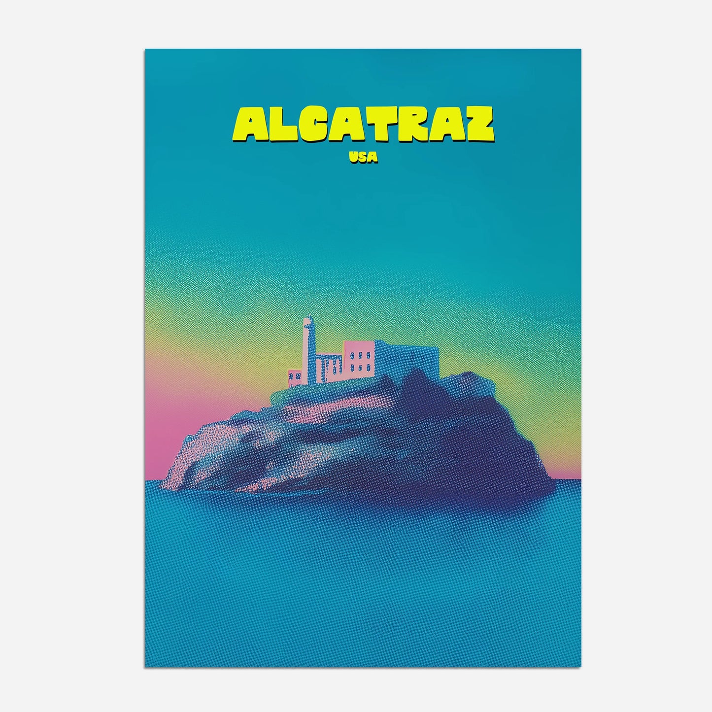 Alcatraz San Francisco California America Travel Poster