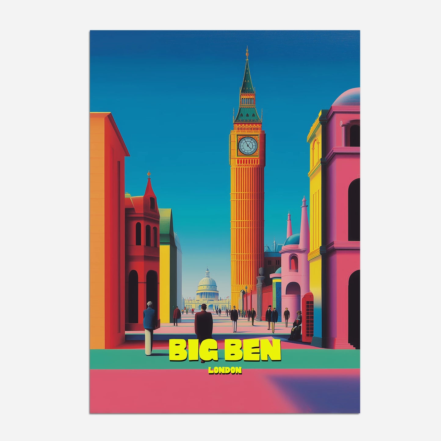 Big Ben London England Travel Poster