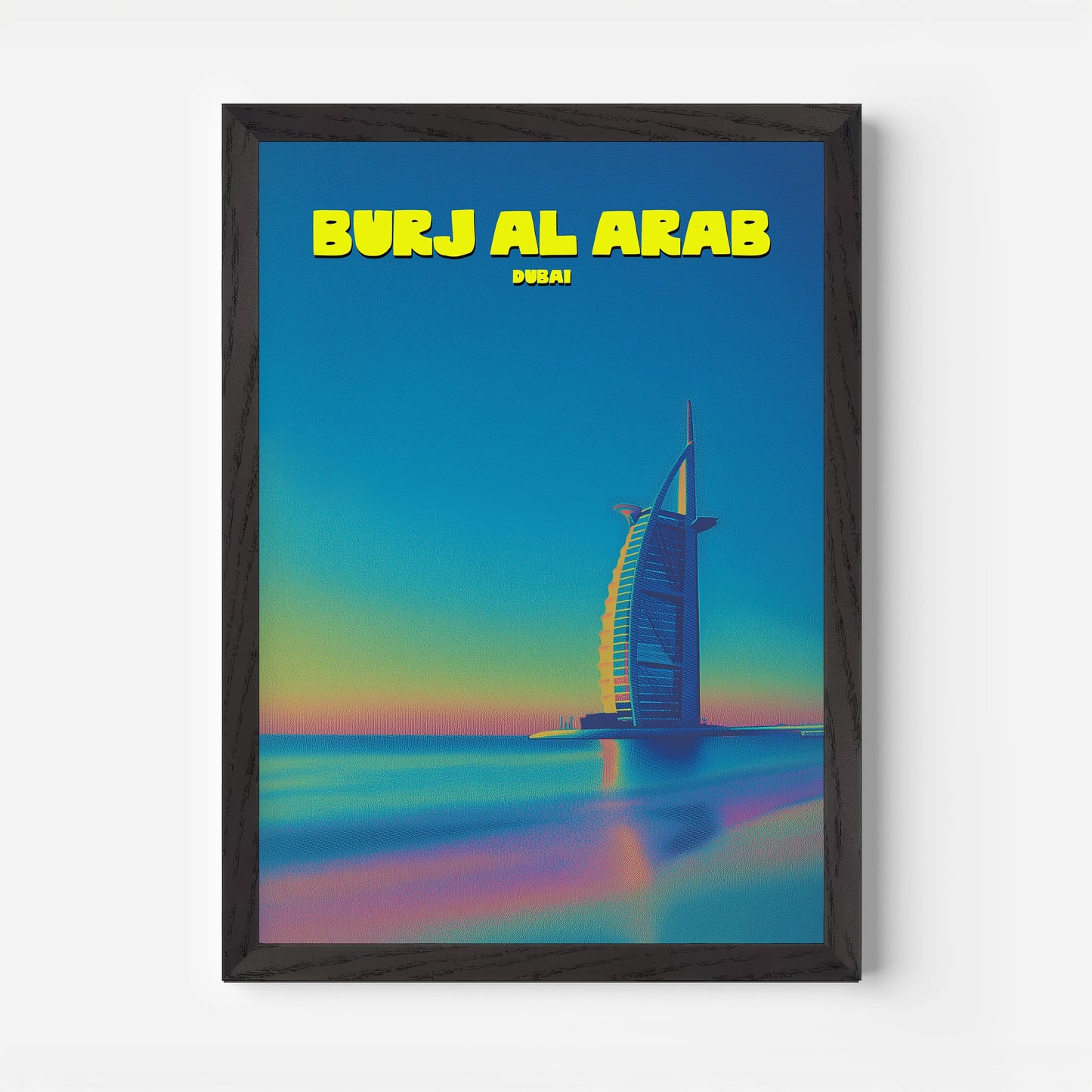 Burj Al Arab Sunset Dubai UAE Asia Travel Poster
