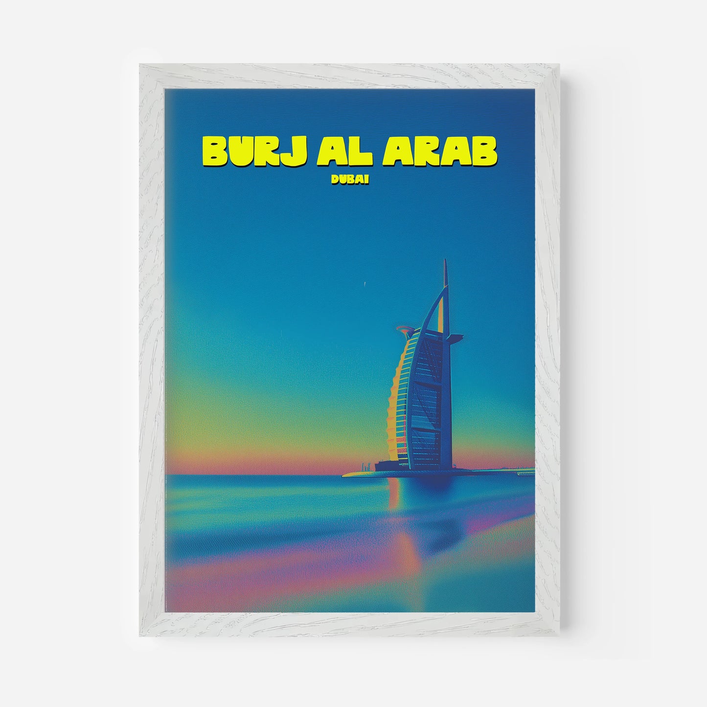 Burj Al Arab Sunset Dubai UAE Asia Travel Poster