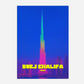 Burj Khalifa Dubai UAE Asia Travel Poster