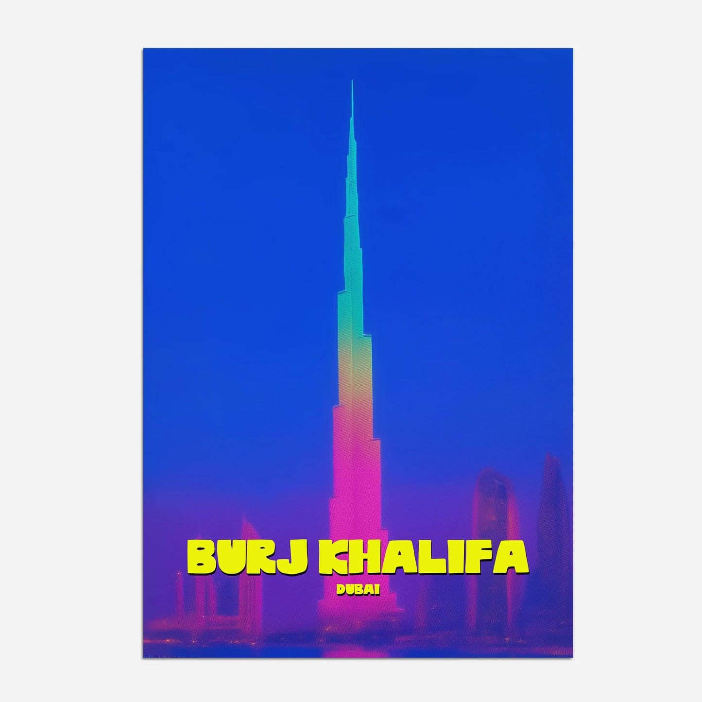 Burj Khalifa Dubai UAE Asia Travel Poster