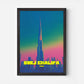 Burj Khalifa Skyline Dubai UAE Asia Travel Poster