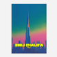 Burj Khalifa Skyline Dubai UAE Asia Travel Poster
