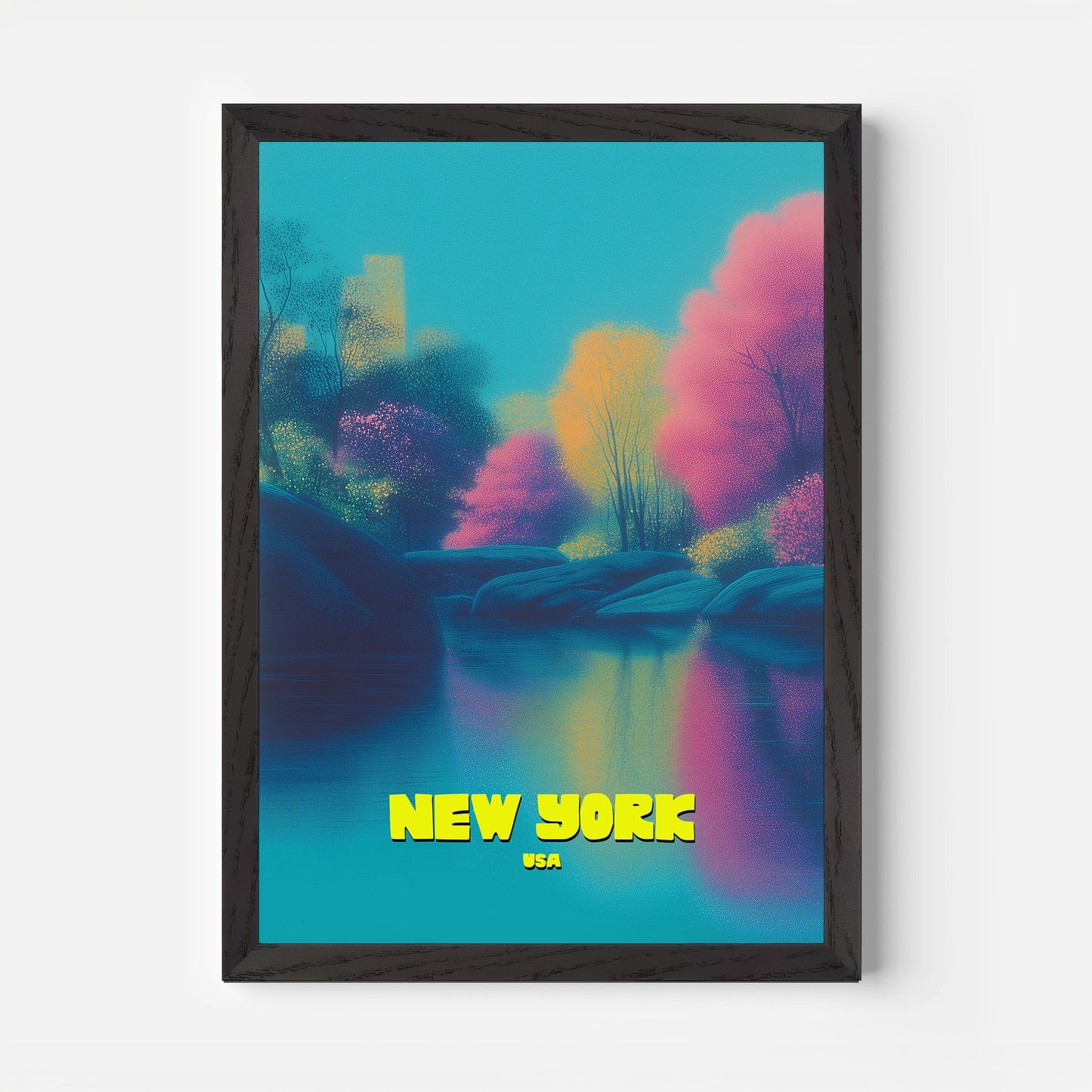 Central Park New York Manhattan America Travel Poster