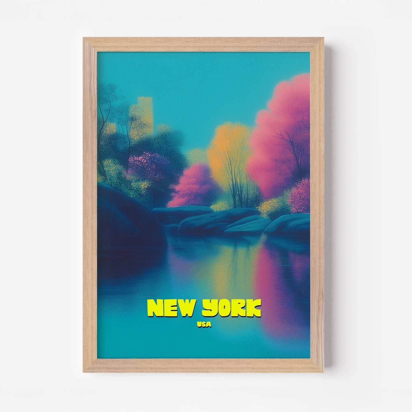 Central Park New York Manhattan America Travel Poster