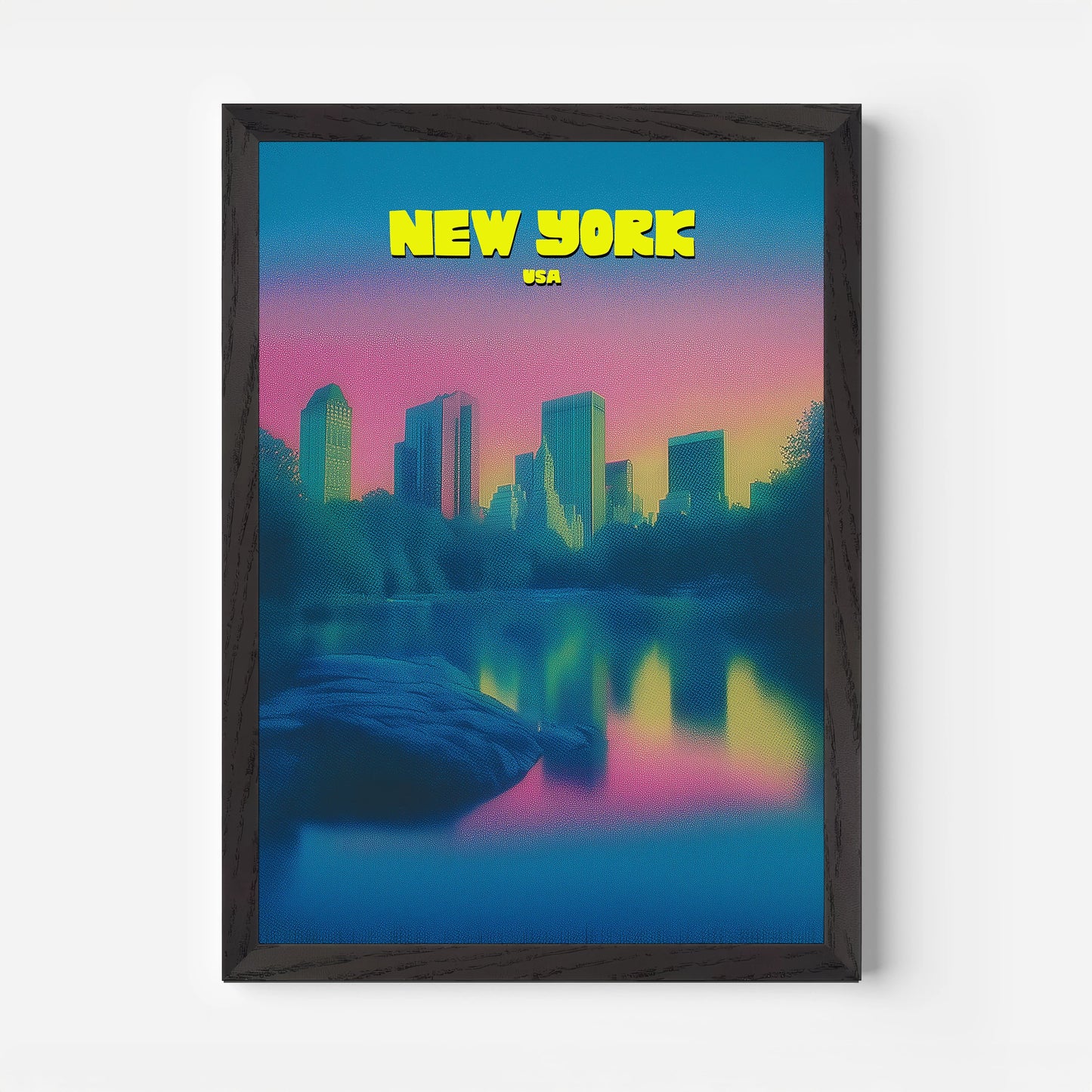 Central Park New York Manhattan America Travel Poster
