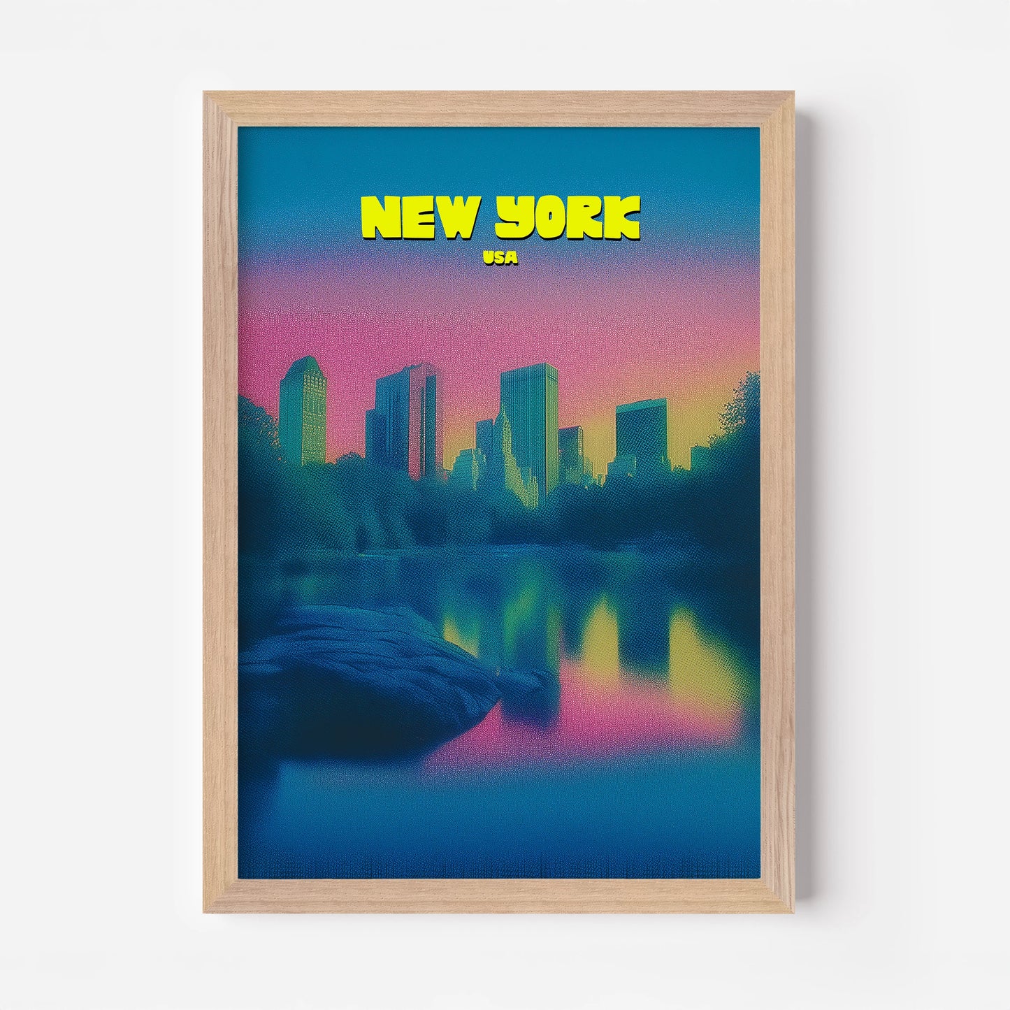 Central Park New York Manhattan America Travel Poster