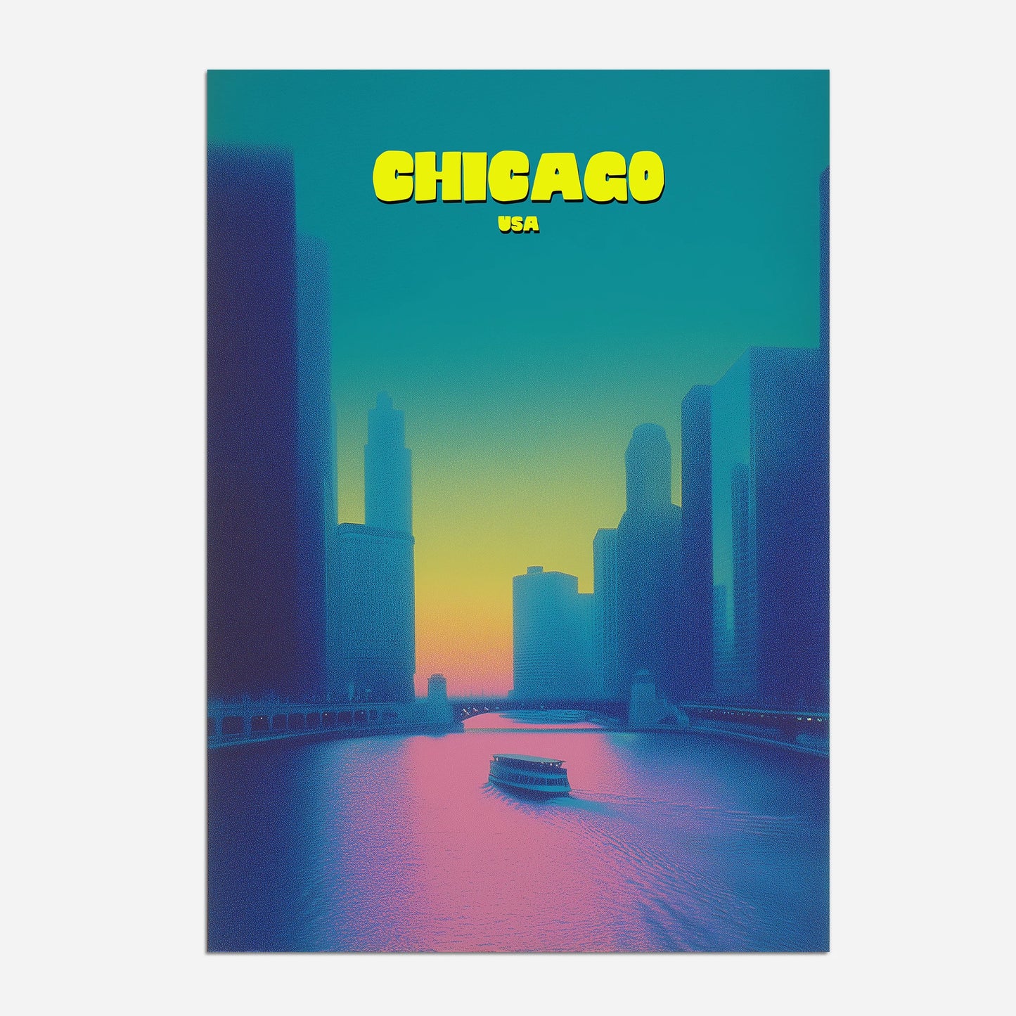 Chicago Illinois America Travel Poster