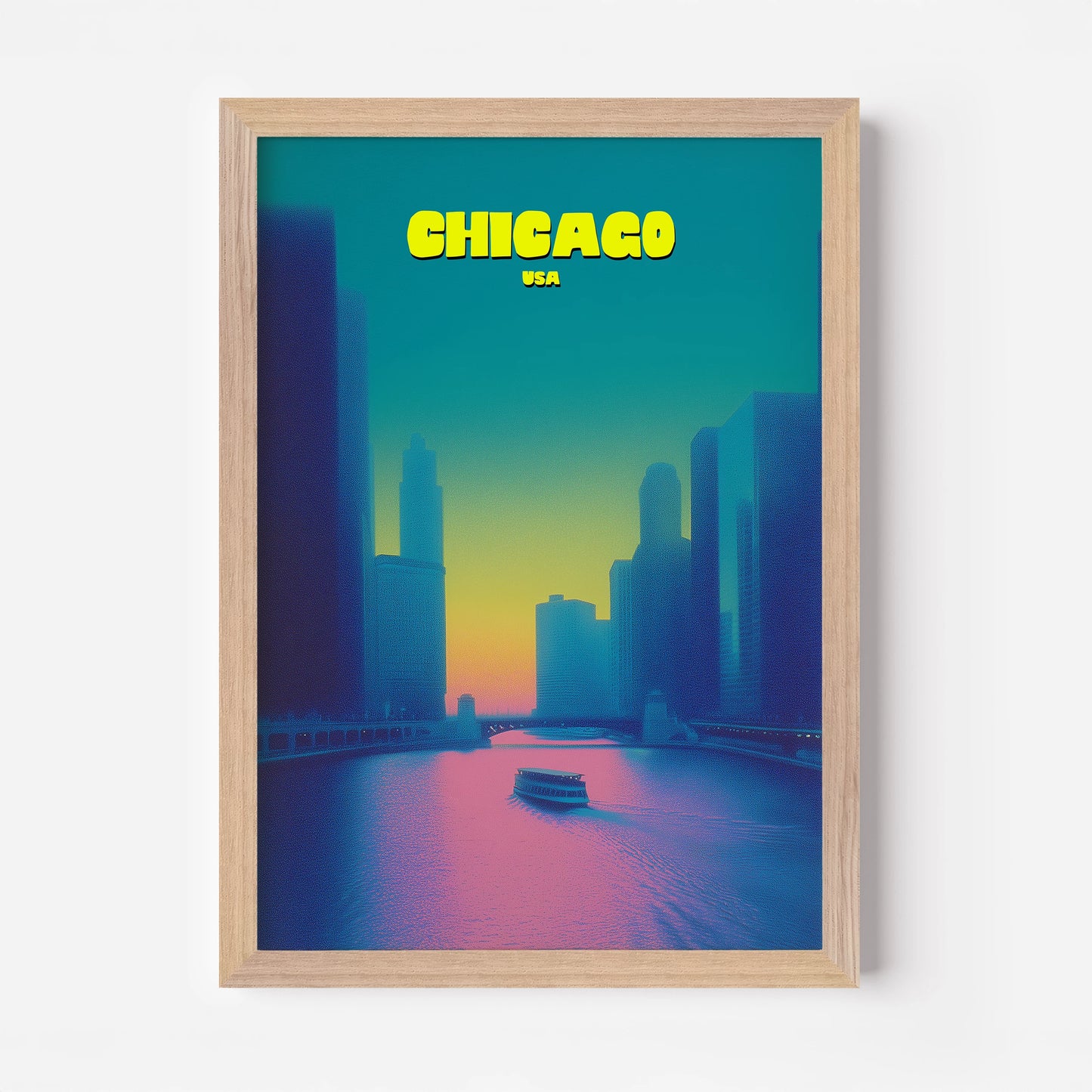 Chicago Illinois America Travel Poster