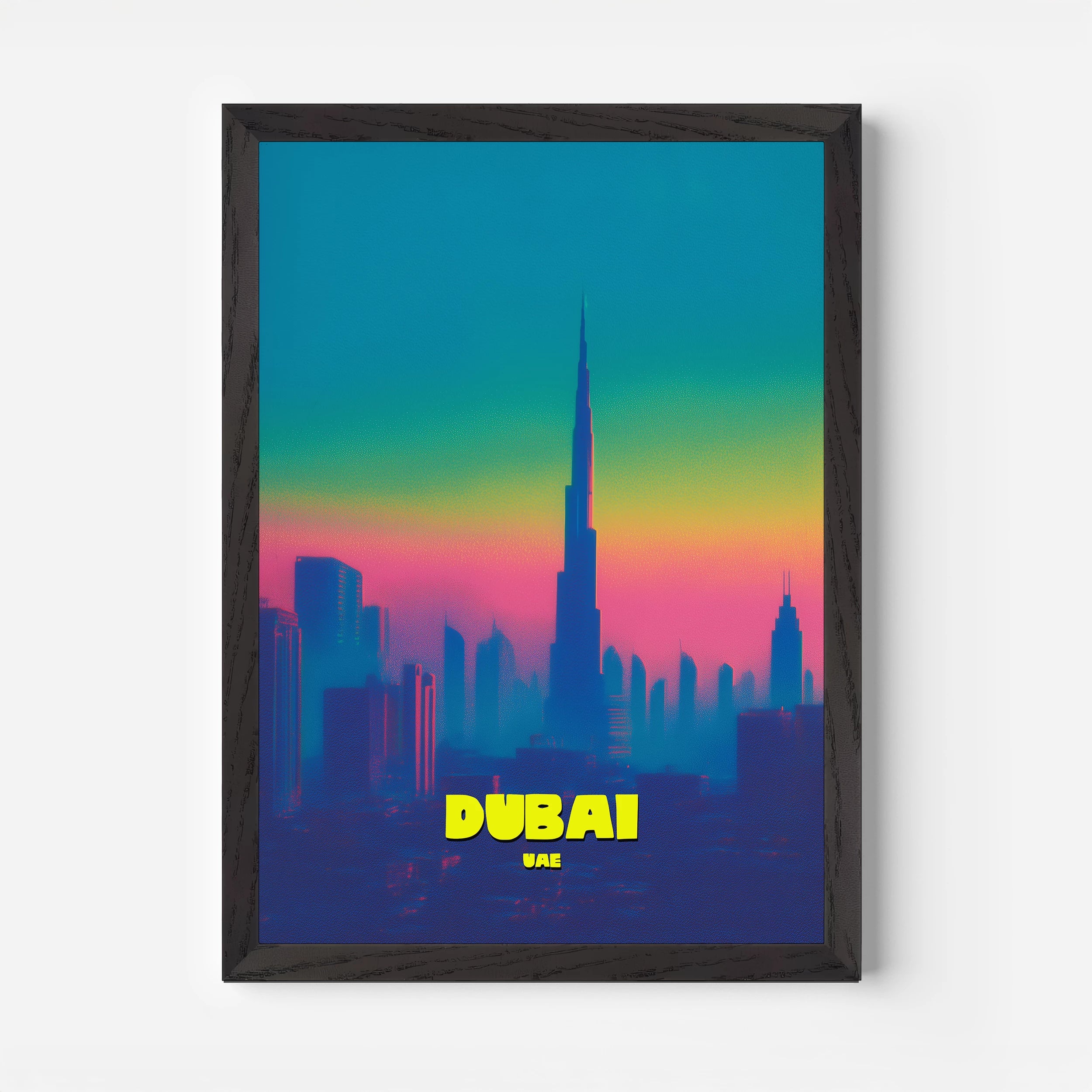 Dubai Skyline UAE Asia Travel Poster