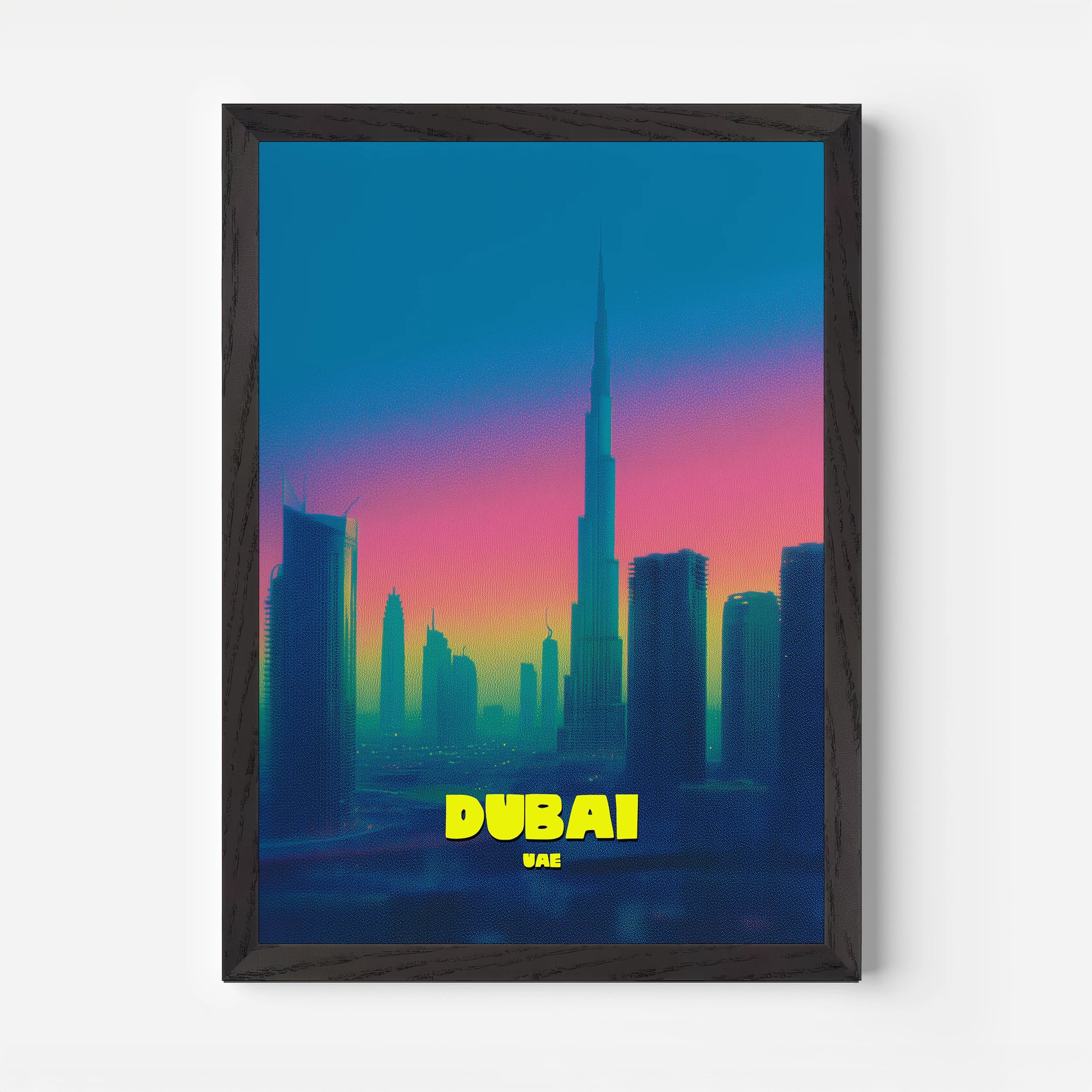 Dubai Skyline UAE Asia Travel Poster
