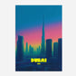 Dubai Skyline UAE Asia Travel Poster