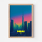 Dubai Skyline UAE Asia Travel Poster