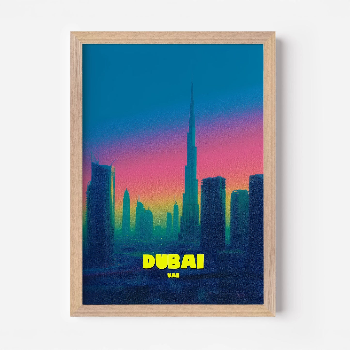 Dubai Skyline UAE Asia Travel Poster