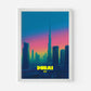 Dubai Skyline UAE Asia Travel Poster