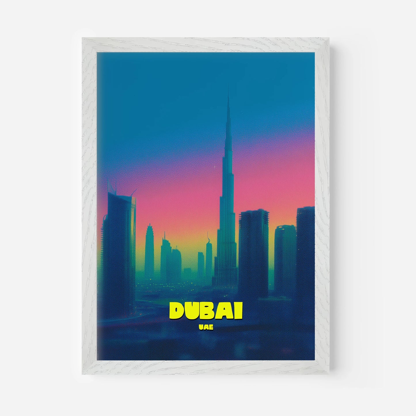 Dubai Skyline UAE Asia Travel Poster