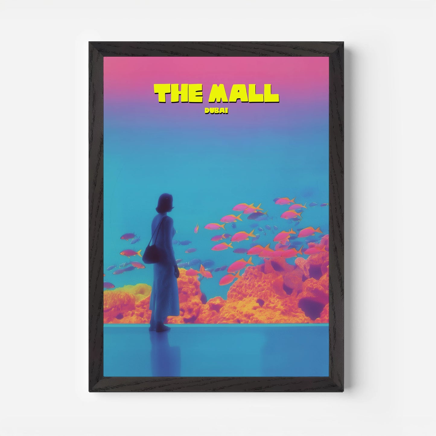 Mall Aquarium Dubai UAE Asia Travel Poster