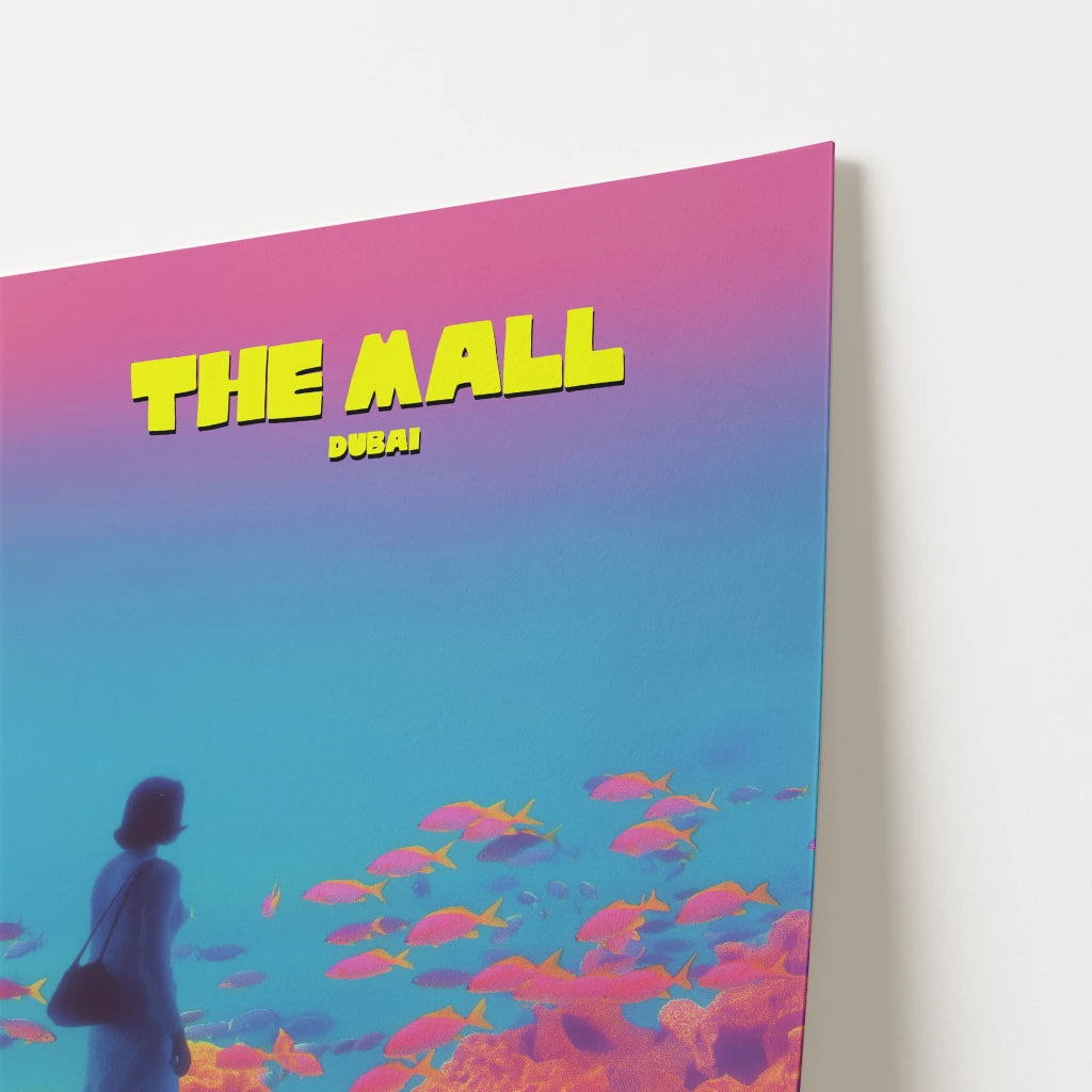 Mall Aquarium Dubai UAE Asia Travel Poster