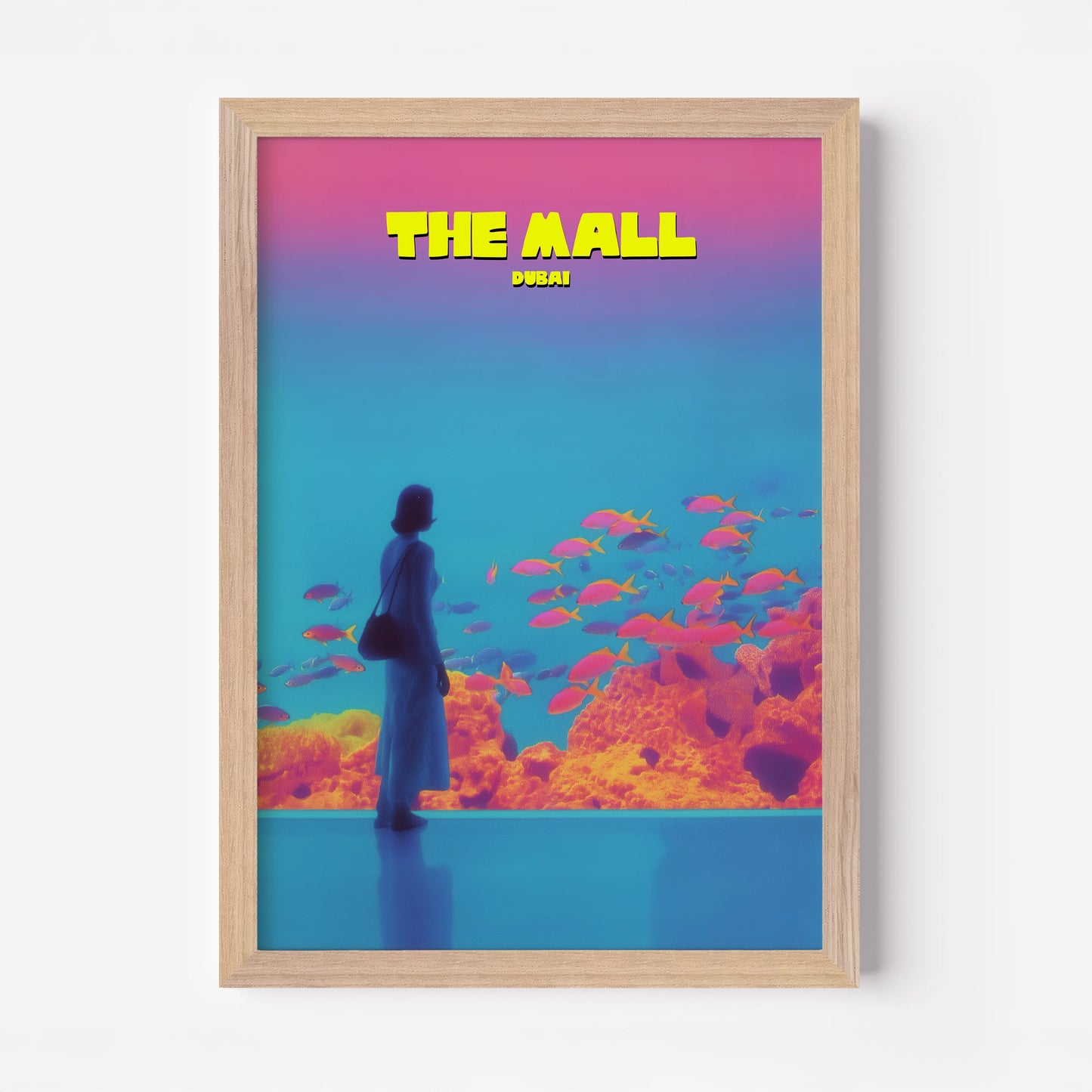 Mall Aquarium Dubai UAE Asia Travel Poster