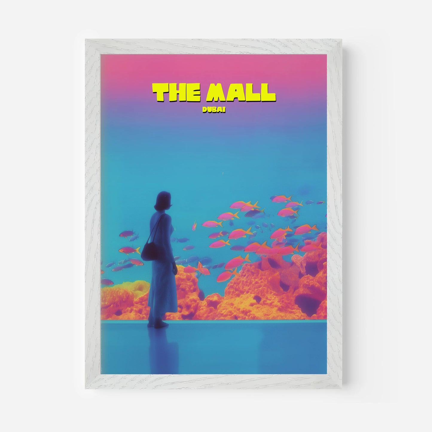 Mall Aquarium Dubai UAE Asia Travel Poster
