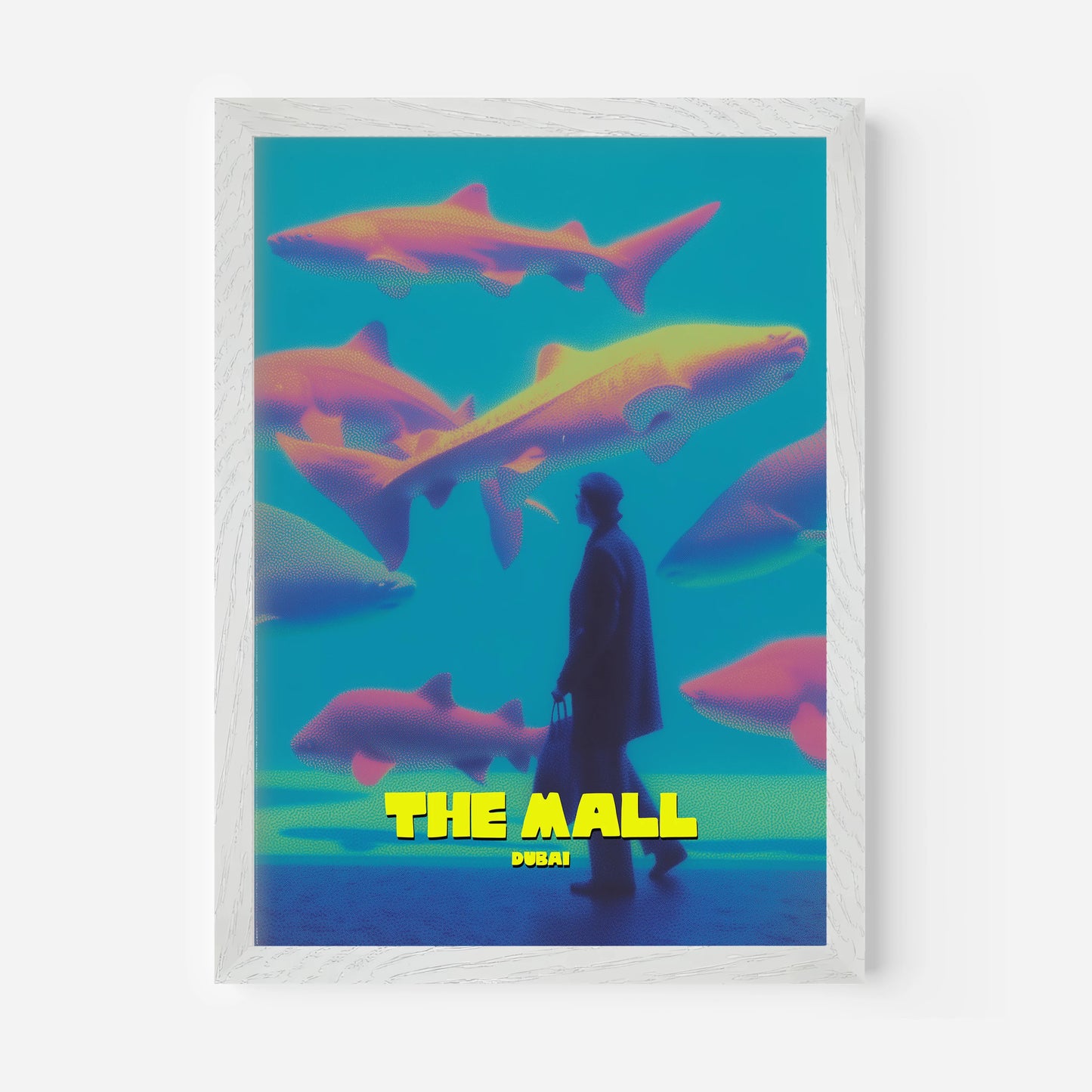 Mall Aquarium Dubai UAE Asia Travel Poster