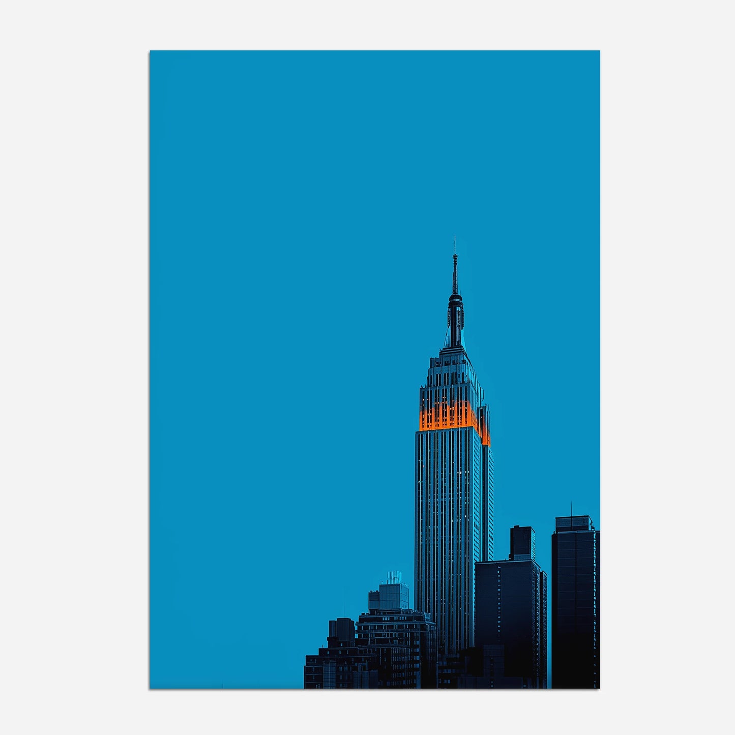 Empire State Building Sunset New York America Travel Poster