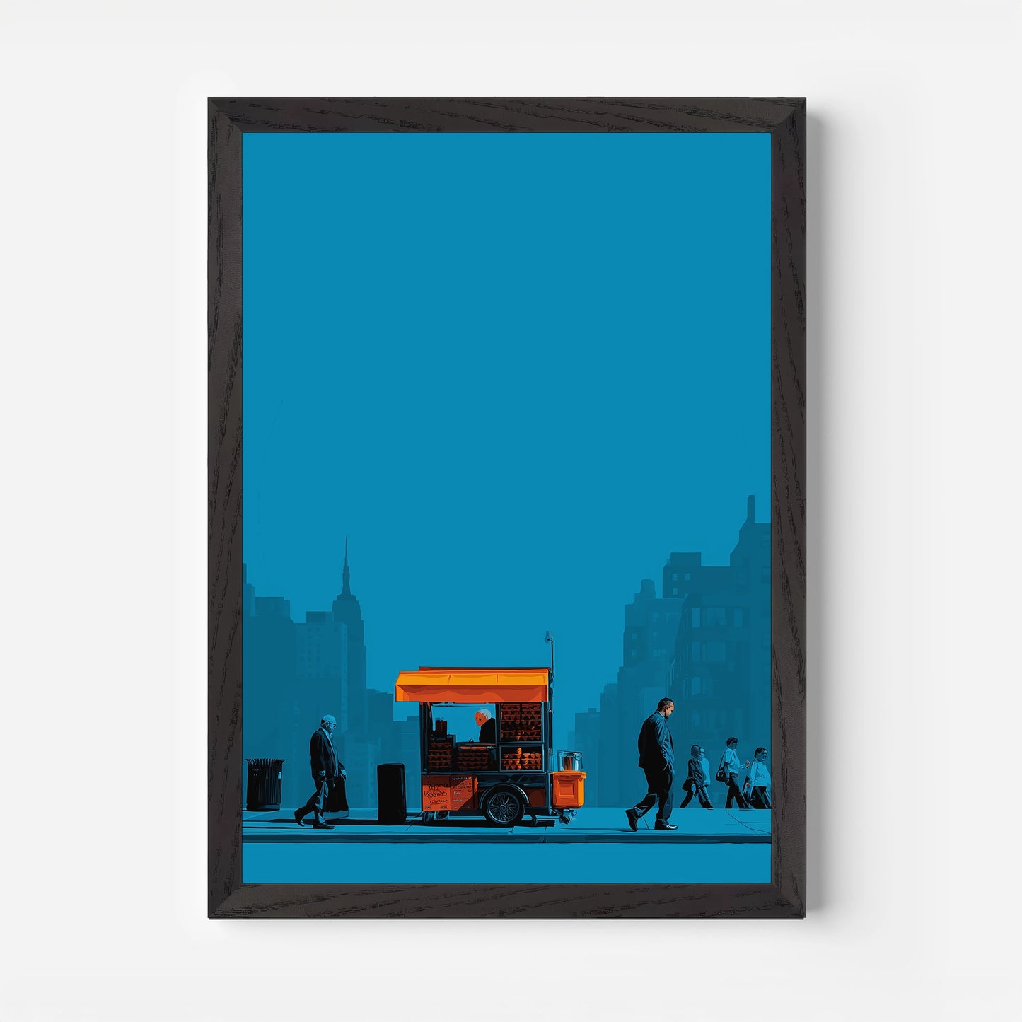 Food Cart Street Vendor New York America Travel Poster