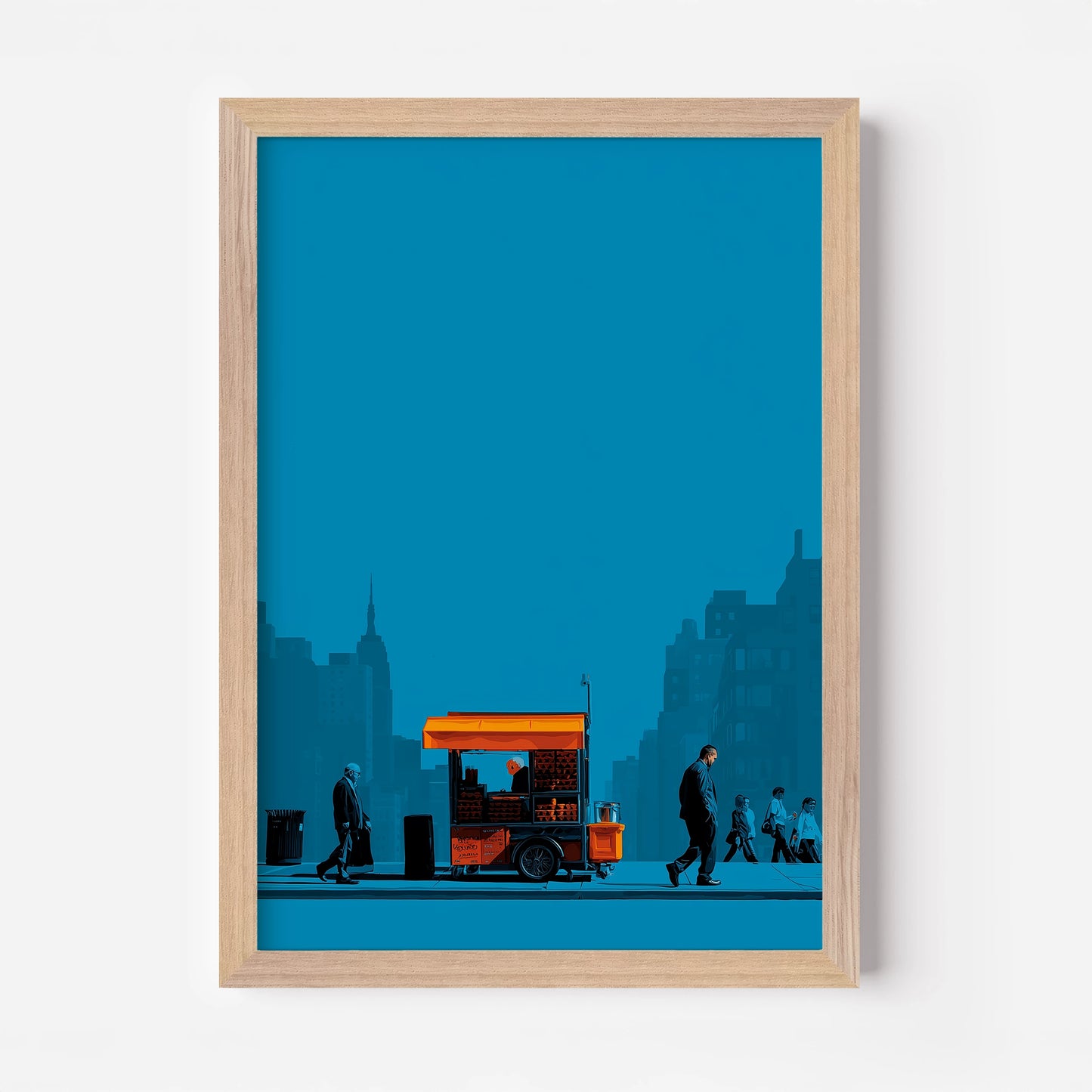 Food Cart Street Vendor New York America Travel Poster