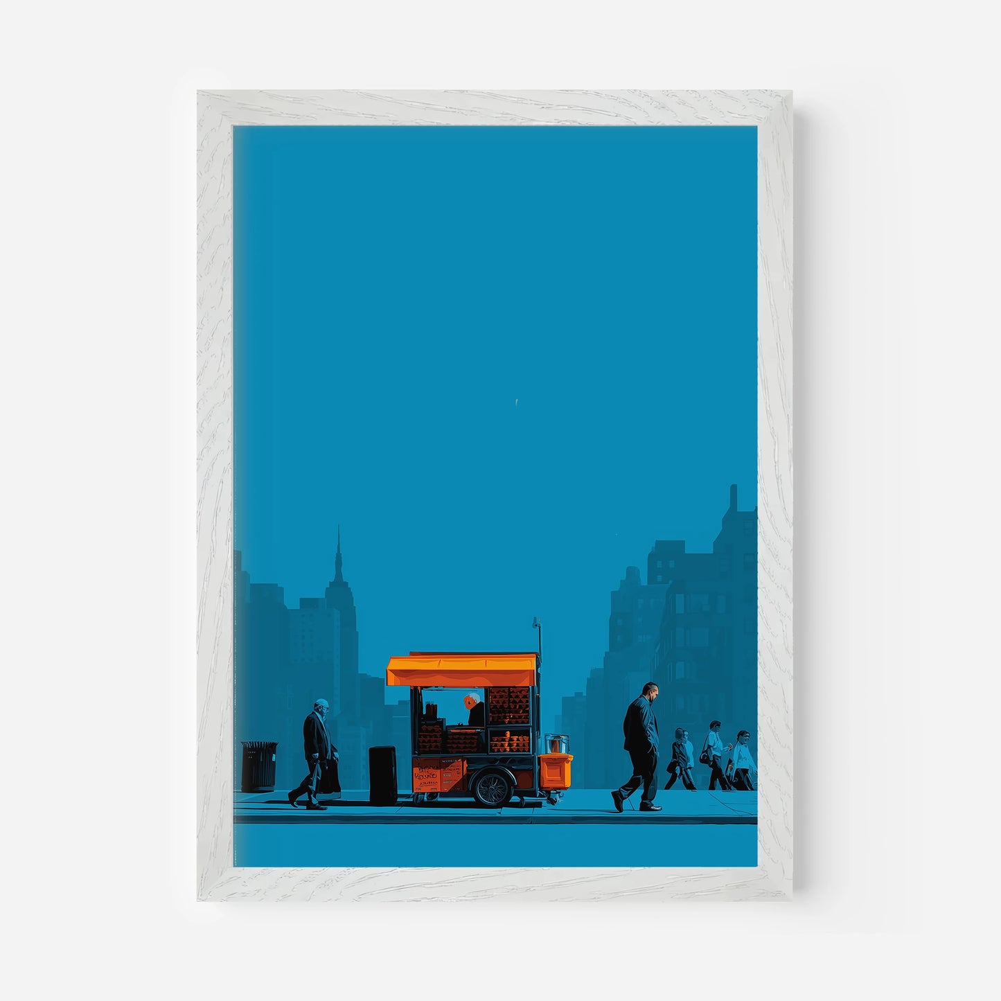 Food Cart Street Vendor New York America Travel Poster