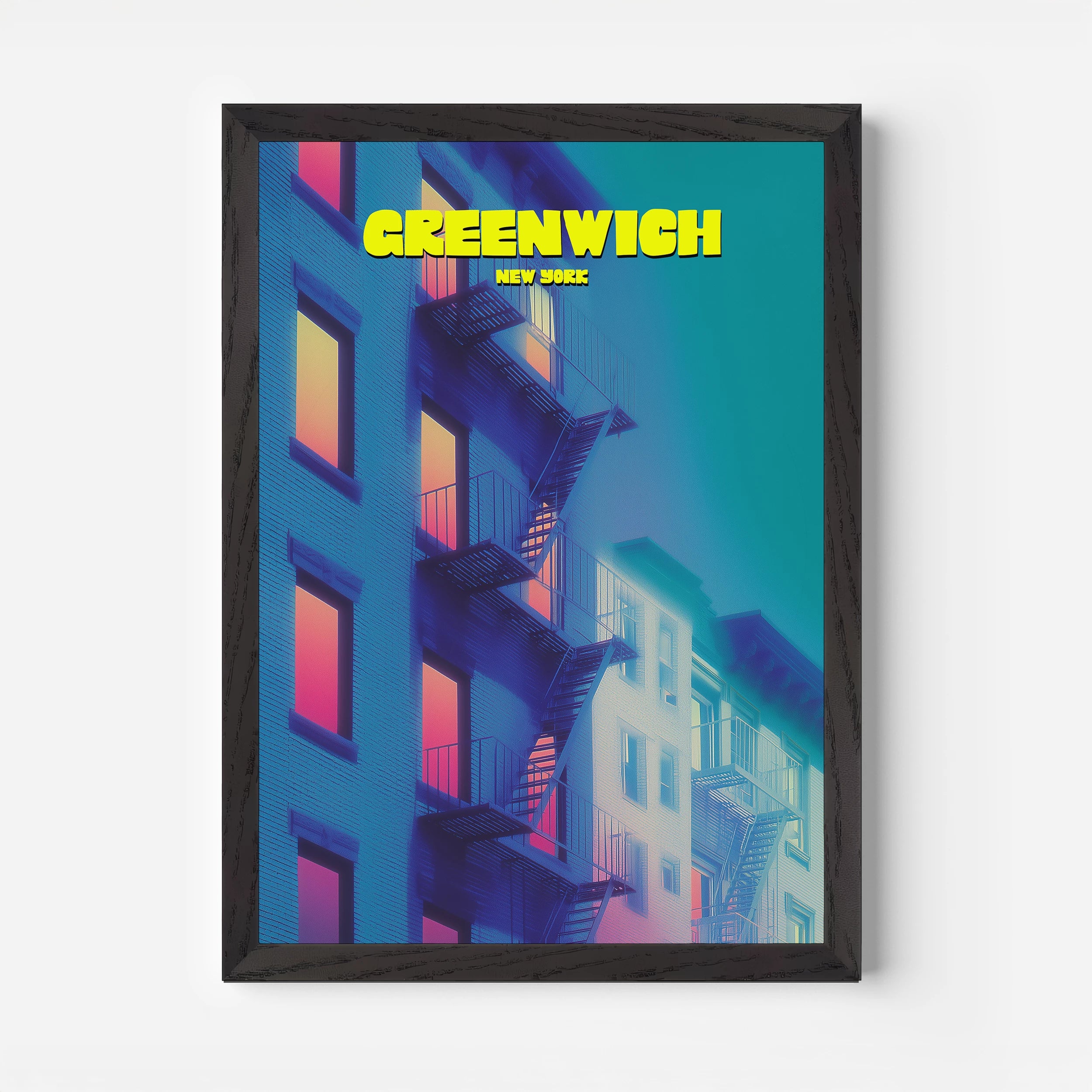 Greenwich New York Manhattan America Travel Poster