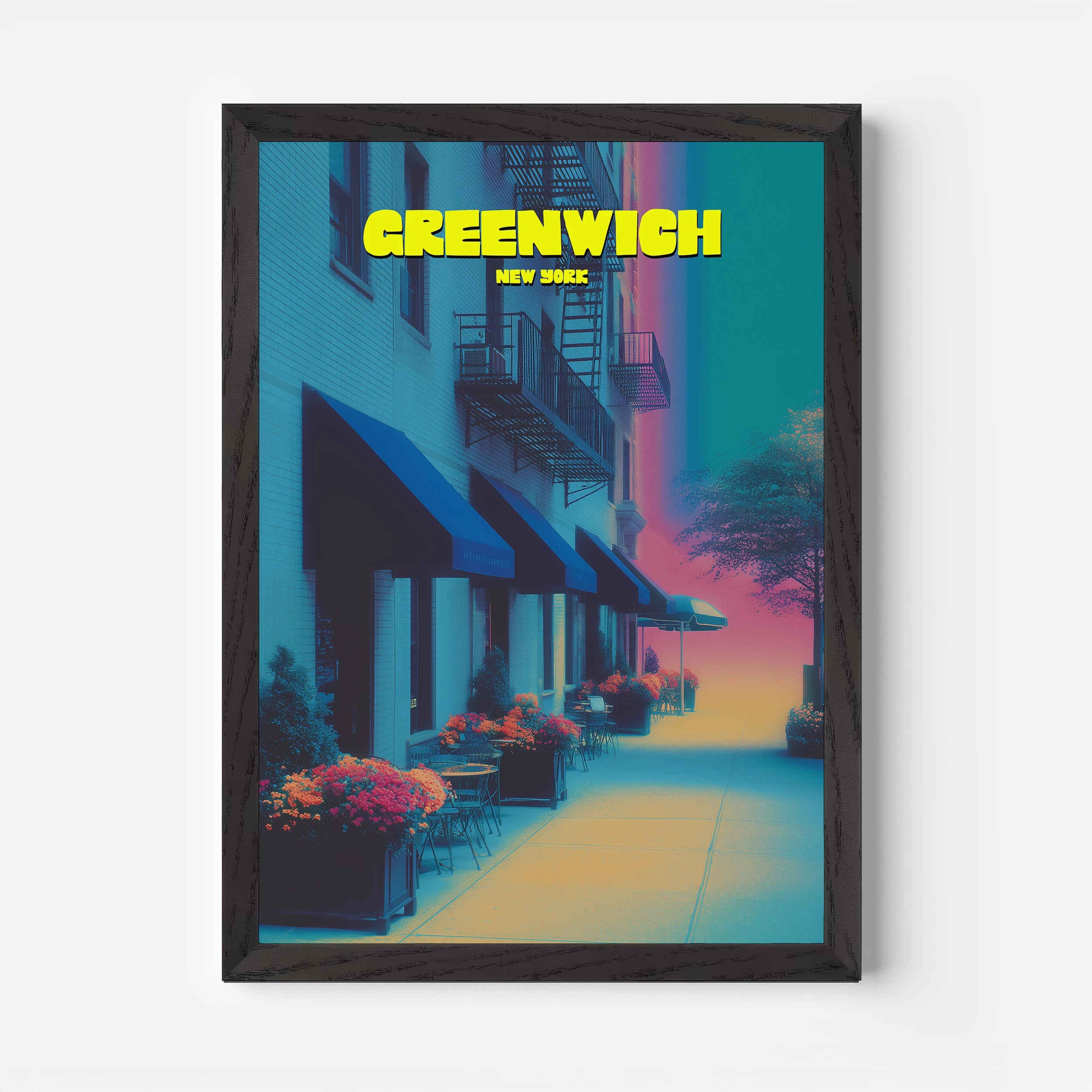 Greenwich New York Manhattan America Travel Poster