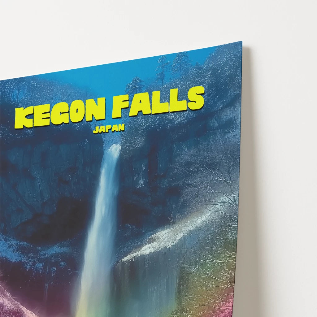 Kegon Falls Japan Asia Travel Poster