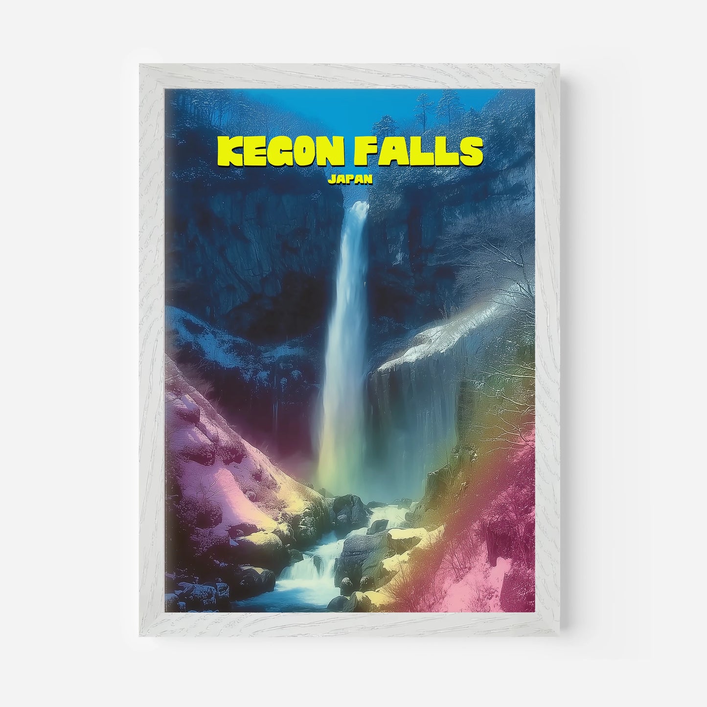 Kegon Falls Japan Asia Travel Poster