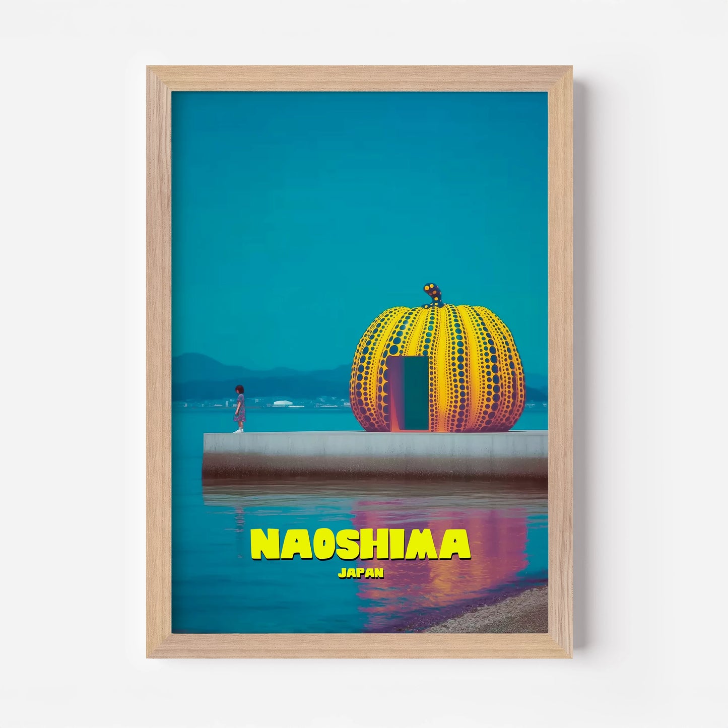 Naoshima Art Island Yayoi Kusama Japan Asia Travel Poster