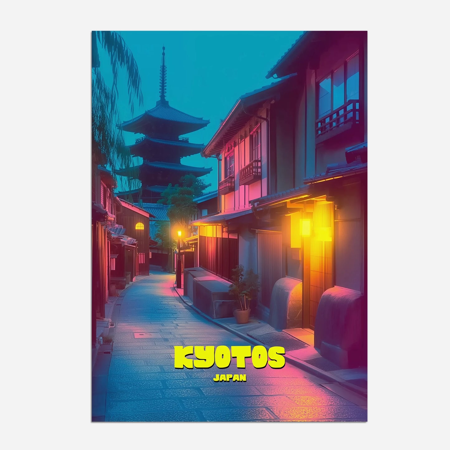 Kyoto Machiya Japan Asia Travel Poster