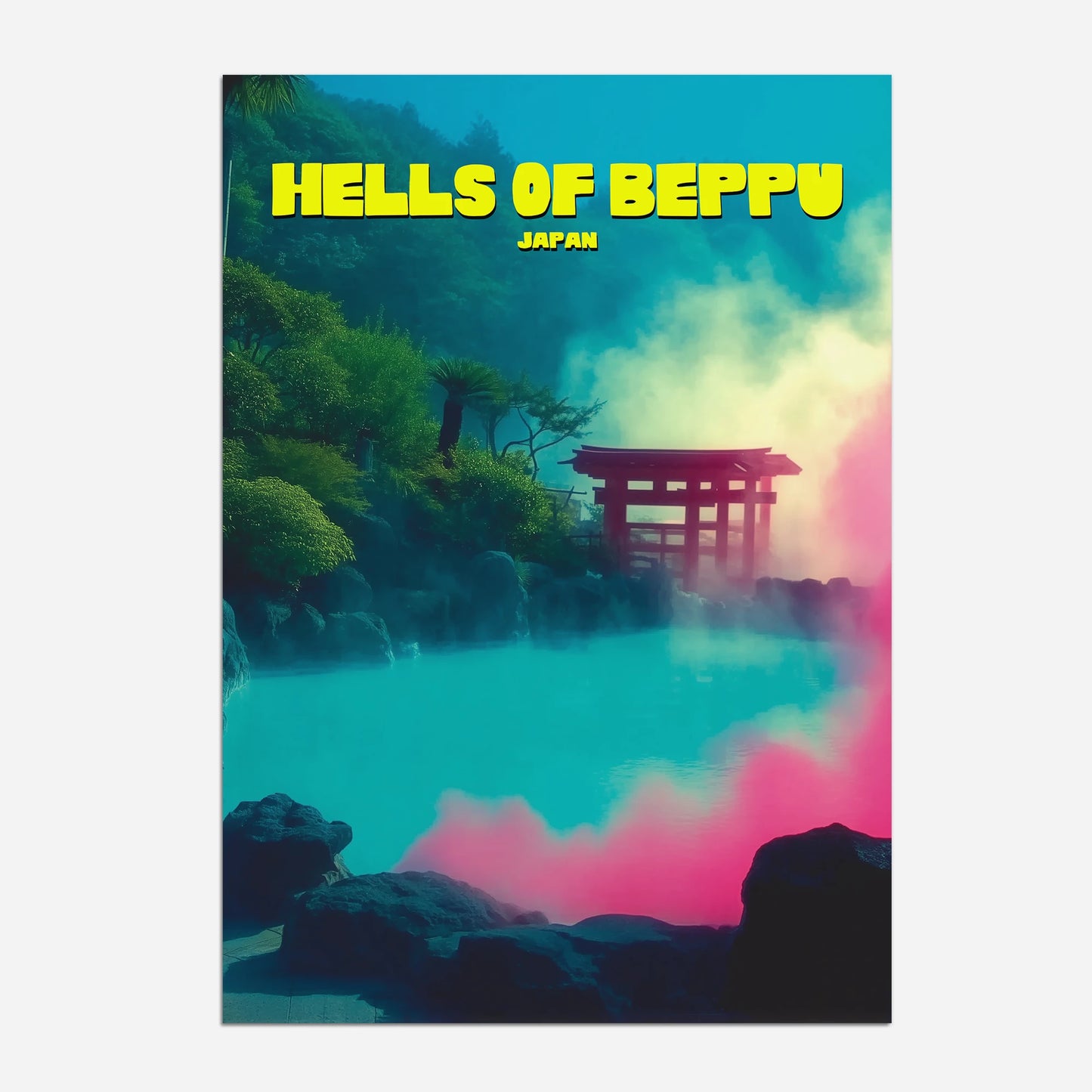 The Hells Of Beppu Oita Japan Asia Travel Poster