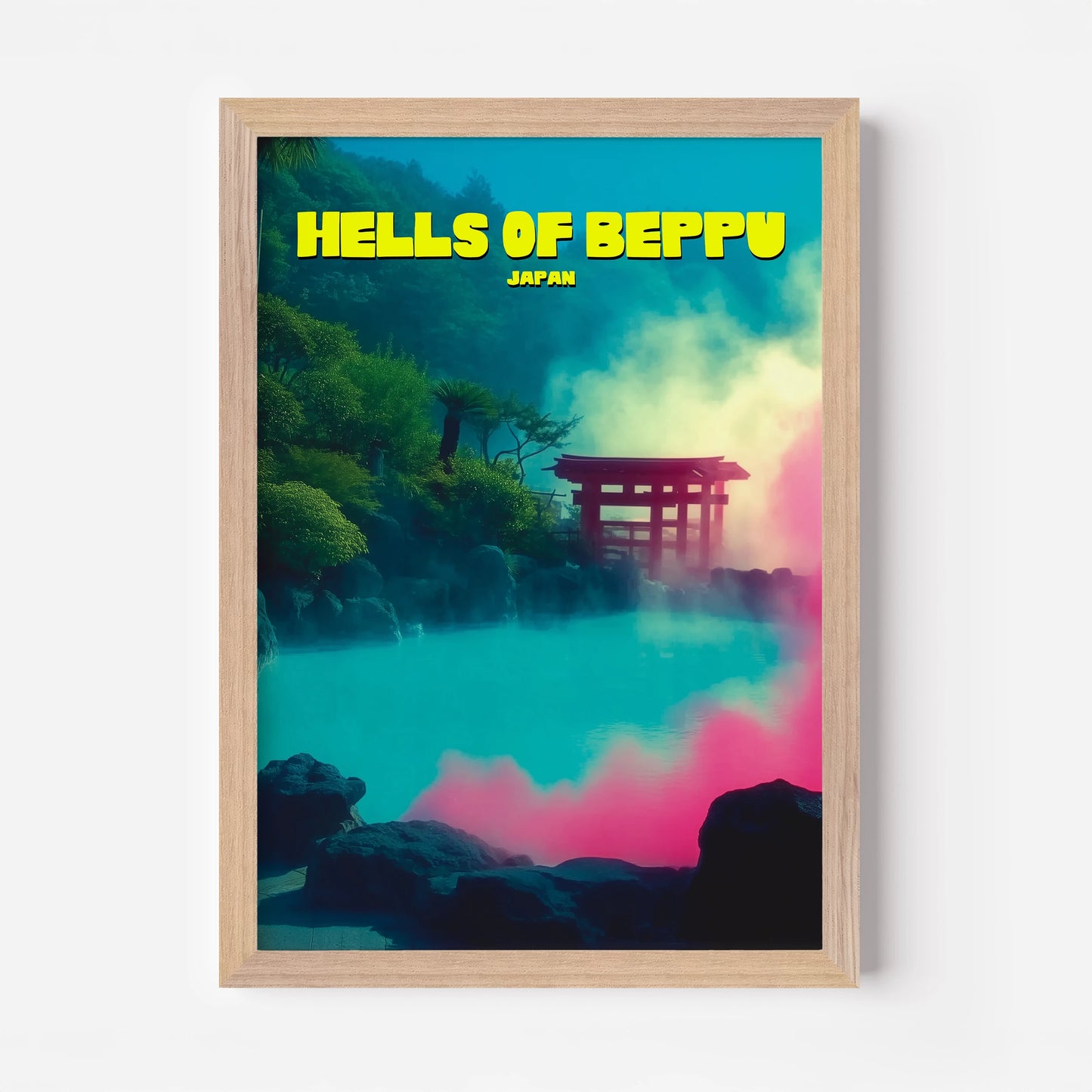 The Hells Of Beppu Oita Japan Asia Travel Poster