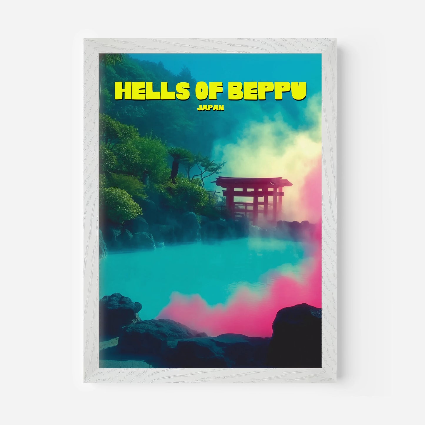 The Hells Of Beppu Oita Japan Asia Travel Poster
