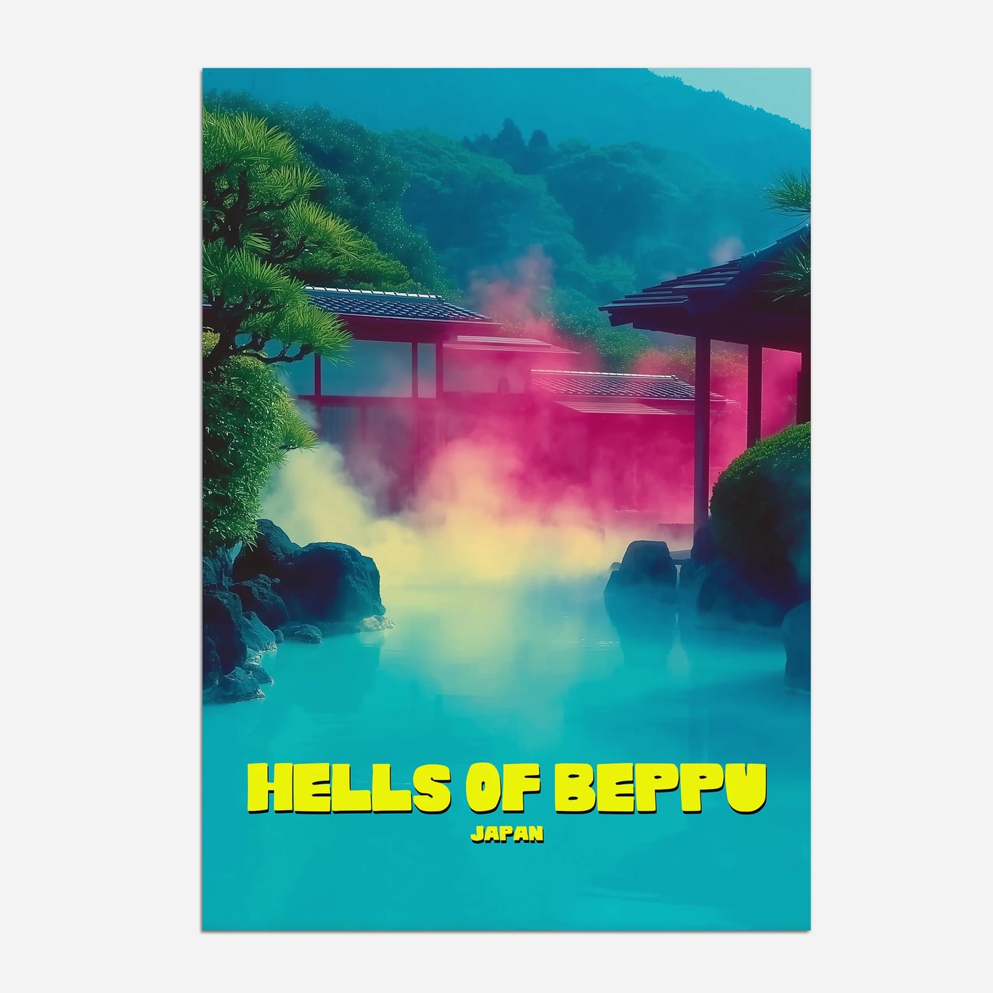 The Hells Of Beppu Onsen Oita Japan Asia Travel Poster