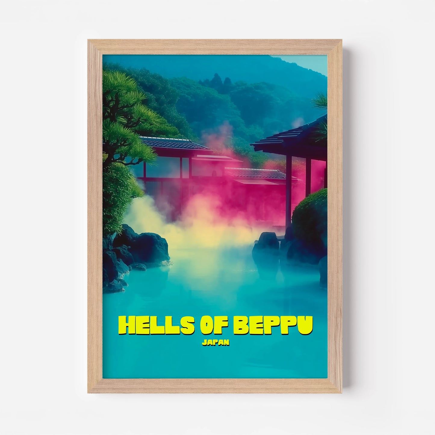 The Hells Of Beppu Onsen Oita Japan Asia Travel Poster